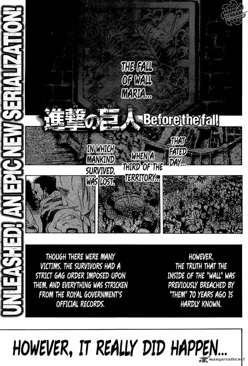 Read Attack On Titan Before The Fall Chapter 1 Mangafreak