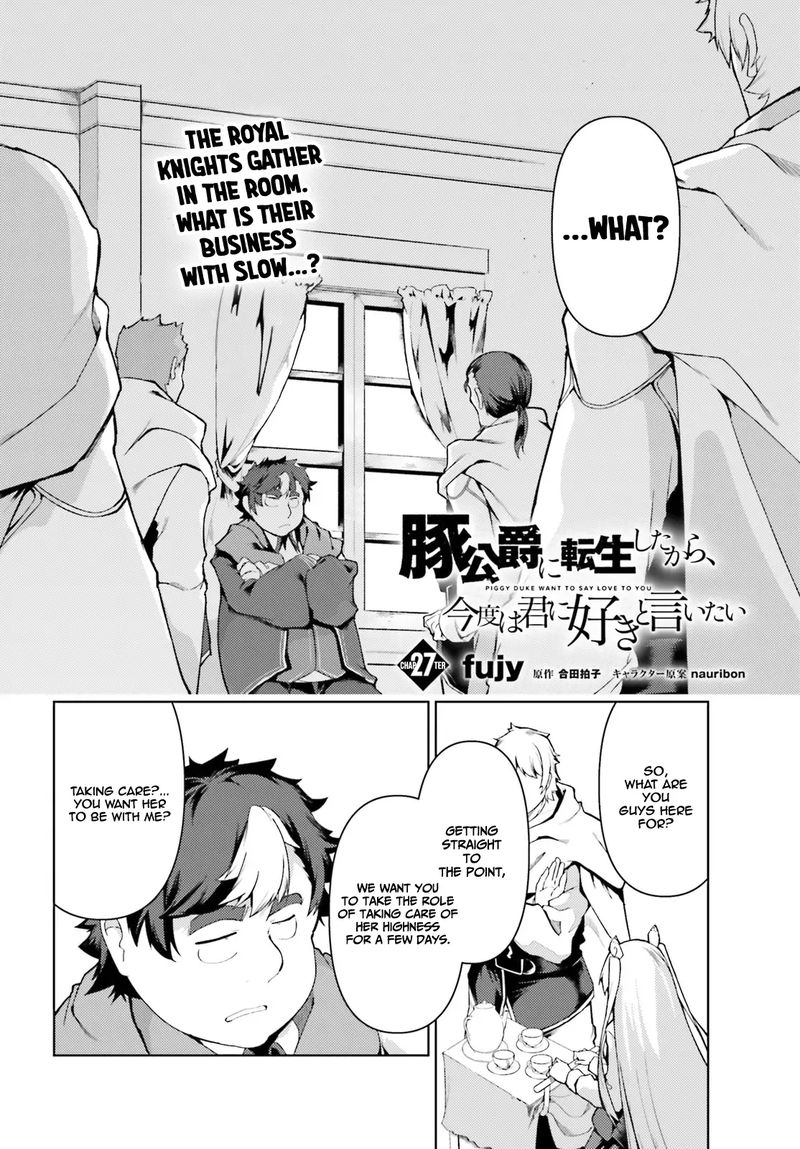 Buta Koushaku Ni Tensei Shitakara Kondo Wa Kimi Ni Suki To IItai Chapter 27 Page 2