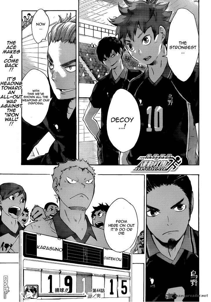 Read Haikyu Chapter 44 Mangafreak