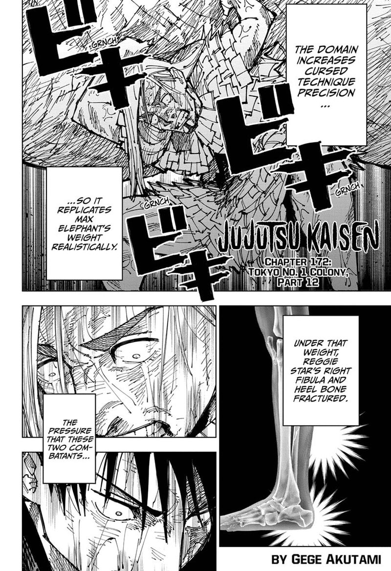 Jujutsu Kaisen Chapter 172 Page 2