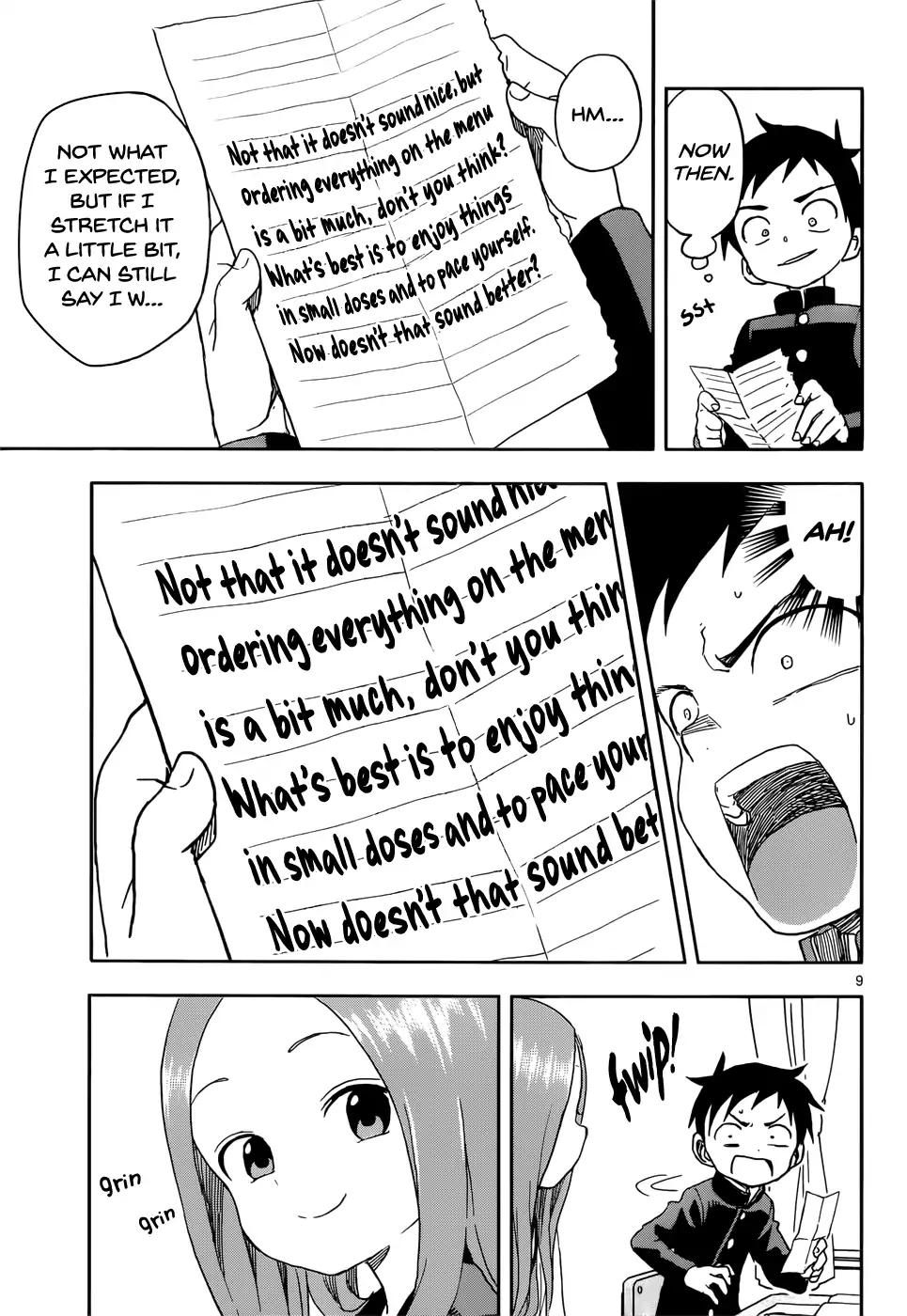 Karakai Jouzu No Takagi San Chapter 84 Page 9