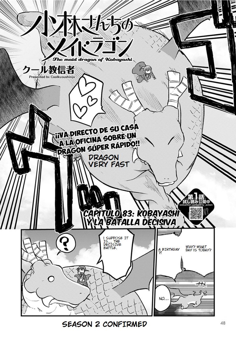 Kobayashi San Chi No Maid Dragon Chapter 83 Page 2