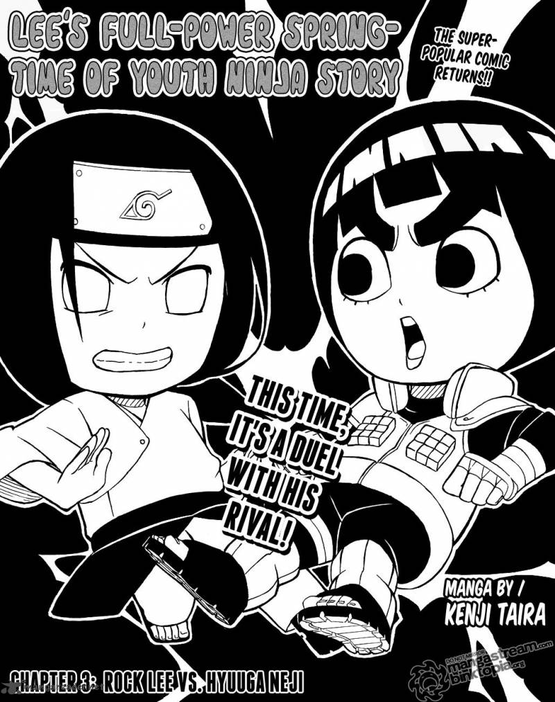 Read Rock Lees Springtime Of Youth Chapter 3 Mangafreak