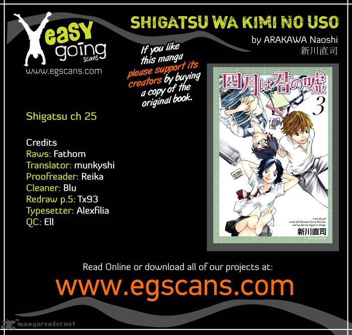 Shigatsu Wa Kimi No Uso Chapter 25 Page 1