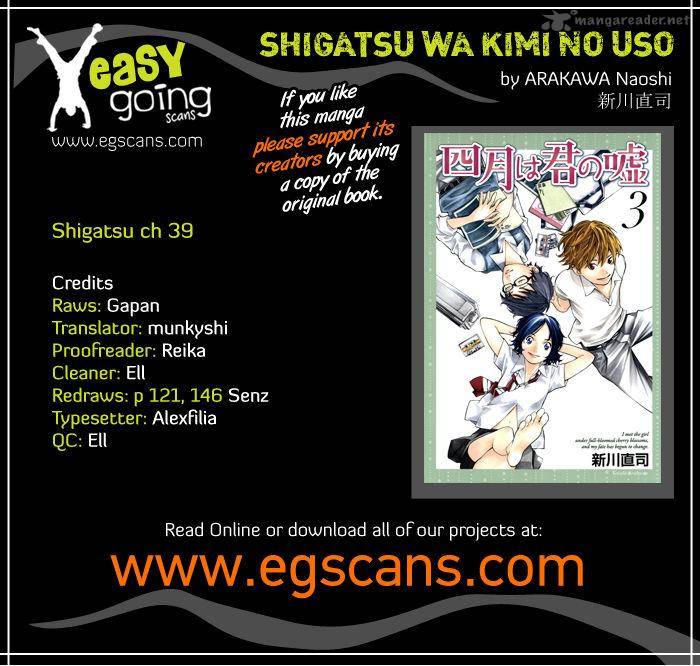 Shigatsu Wa Kimi No Uso Chapter 39 Page 1