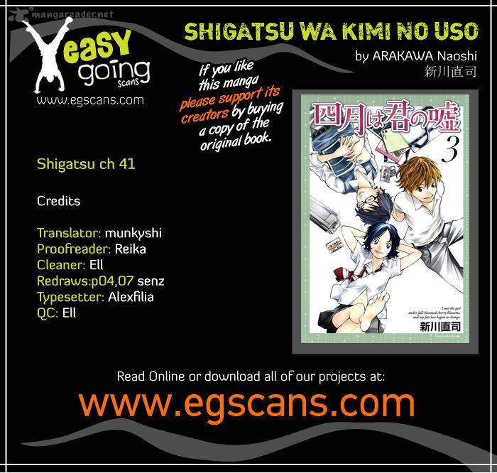 Shigatsu Wa Kimi No Uso Chapter 41 Page 1