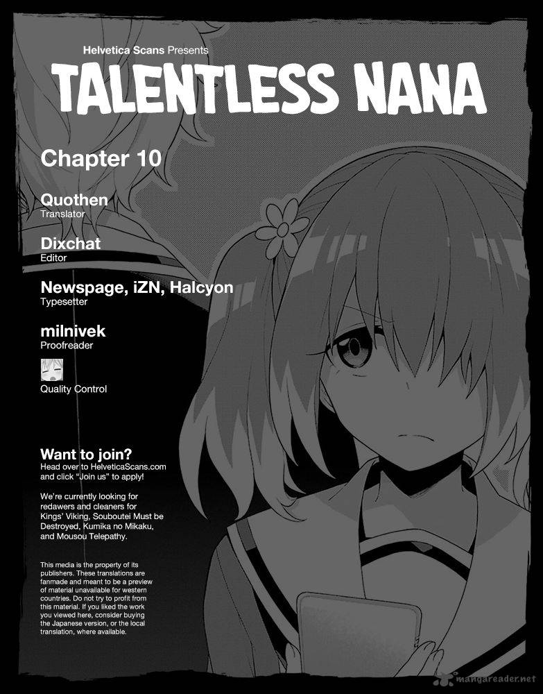 Talentless Nana Chapter 10 Page 1