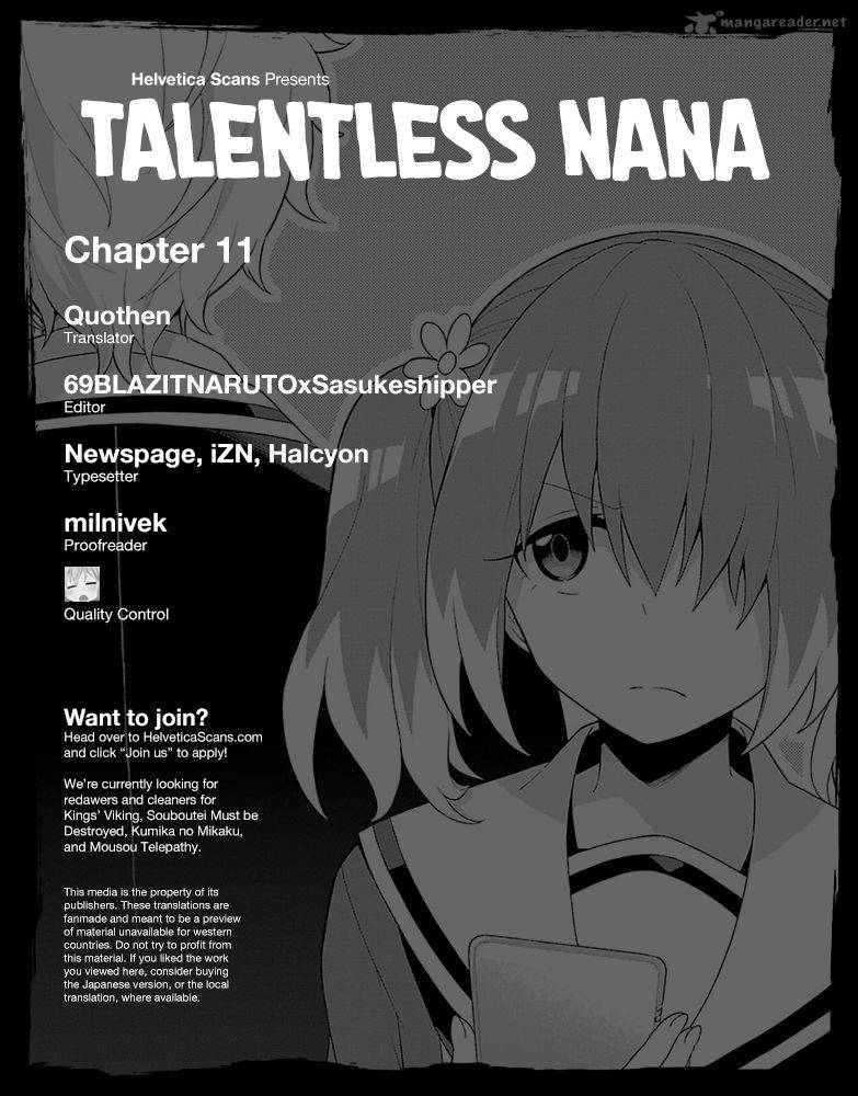 Talentless Nana Chapter 11 Page 1