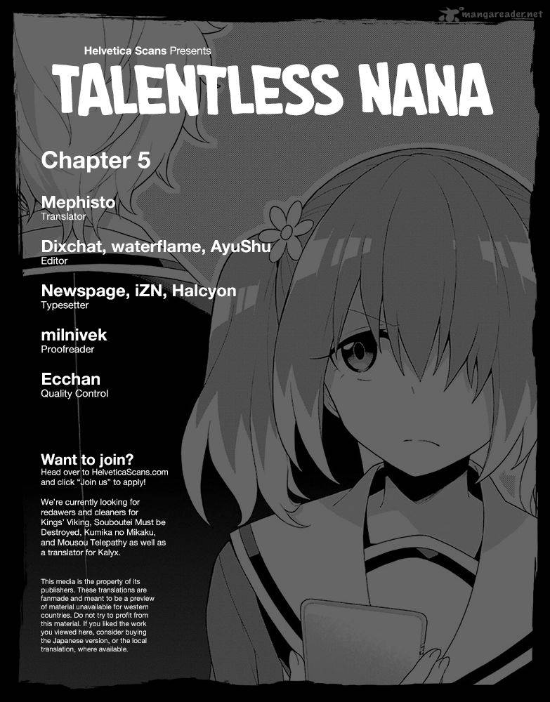 Talentless Nana Chapter 5 Page 1