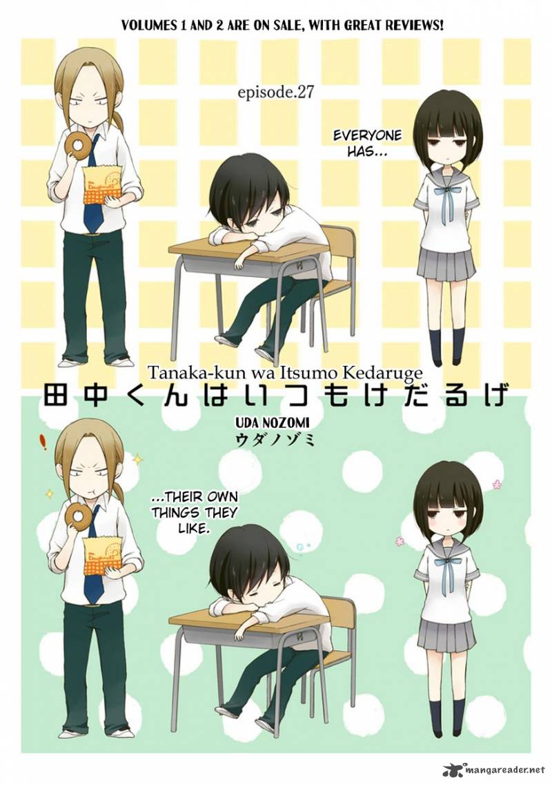 Read Tanaka Kun Wa Itsumo Kedaruge Chapter 27 Mangafreak One day he meets his classmate, ohta who is exactly the opposite. read tanaka kun wa itsumo kedaruge