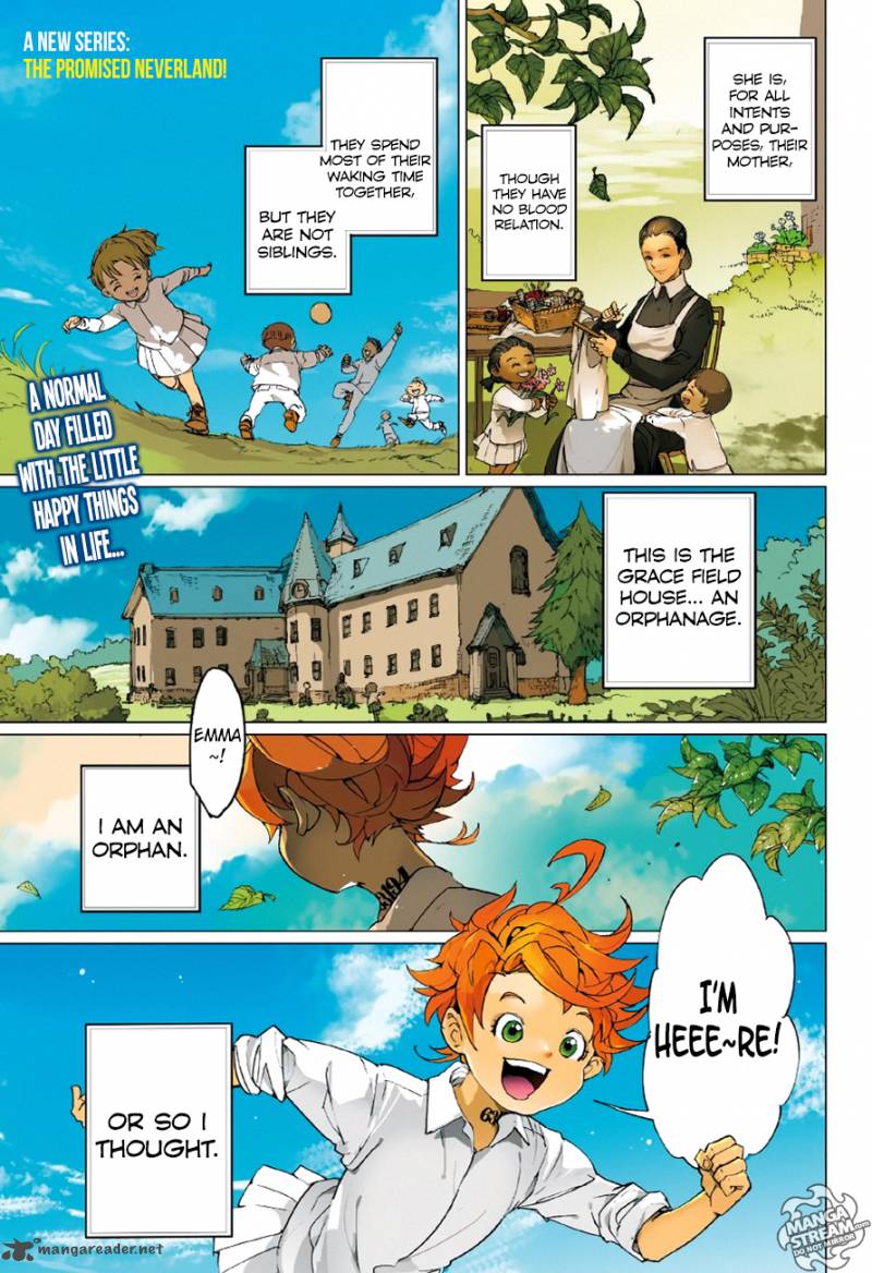 The Promised Neverland Read Online Read The Promised Neverland Chapter 1 - MangaFreak